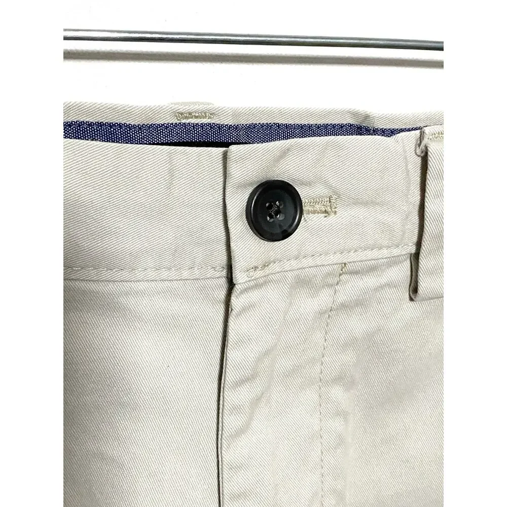 Banana Republic Aiden Shorts Gray Chino Khaki Mens 30 Preppy Summer Golf Classic